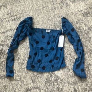 NWT Reformation Marjorie top in Porto